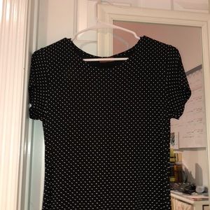 Black and white polka dot dress
